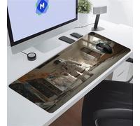 Cekog Gaming Mouse Pad 800x300x2 mm XXL Large Mouse Mat,with Stitched Edges Extended Long Keyboard Mousepad for Home Office Gaming Work (Ruins Astronauts)