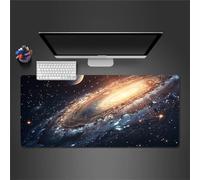 Cekog Gaming Mouse Pad Galactic Planet Large Mouse Mat,47.2x23.6x0.08 inch XXL Mousepad,with Stitched Edges and Non-Slip Natural Rubber Base Keyboard Mouse Mat for Gamer/Desktop/Office/Home