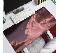 Cekog Gaming Mouse Pad,Large Mouse Mat XXL 500x1000x2mm,Extended Mousepad Rubber Water-Resistant surface,Desk Protector Mat with Anti-Slip Base for Home Office Gaming Room(Pink Cloud Moon)