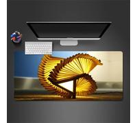 Cekog Gaming Mouse Pad,Large Mouse Mat XXL 900x400x2mm,Extended Mousepad Rubber Water-Resistant surface,Desk Protector Mat with Anti-Slip Base for Home Office Gaming Room (Geometry Cure Lighting)