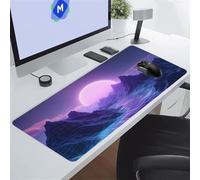 Cekog Mouse Pad Gaming Large Mouse Mat XXL 1200x600x2 mm,Topography Mountain Moon,with Non-slip Rubber Base,Surface Washable Extended Mousepad for PC, Laptop, Mouse and Keyboard