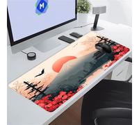 Cekog Mouse Pad Gaming Large Mouse Mat XXL 600x400x2 mm,Scenic Japanese Mountains,with Non-slip Rubber Base,Surface Washable Extended Mousepad for PC, Laptop, Mouse and Keyboard