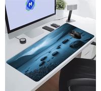 Cekog Mouse Pad Gaming Large Mouse Mat XXL 700x400x2 mm,Scenic Sea Stones,with Non-slip Rubber Base,Surface Washable Extended Mousepad for PC, Laptop, Mouse and Keyboard