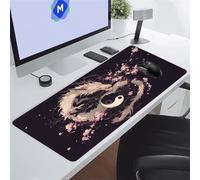 Cekog Mouse Pad Gaming Large Mouse Mat XXL 800x400x3 mm,Japanese Flower Dragon,with Non-slip Rubber Base,Surface Washable Extended Mousepad for PC, Laptop, Mouse and Keyboard