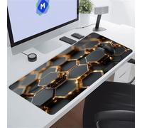 Cekog Mouse Pad Gaming Large Mouse Mat XXL 900x300x2 mm,Black Gold Plaid,with Non-slip Rubber Base,Surface Washable Extended Mousepad for PC, Laptop, Mouse and Keyboard