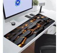 Cekog Mouse Pad Gaming Large Mouse Mat XXL 900x300x2 mm,Black Gold,with Non-slip Rubber Base,Surface Washable Extended Mousepad for PC, Laptop, Mouse and Keyboard