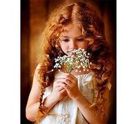 Cekog Paint by Number for Adults,Beautiful Girl DIY Canvas Oil Painting Set,Acrylic Painting by Numbers for Kids Adults Beginner Paint by Numbers for Home Wall Decor Gifts(Framed) 16x20in