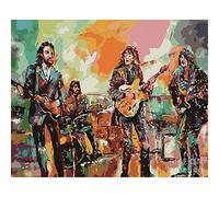 Cekog Paint by Number for Adults,DIY Paint by Numbers Canvas Oil Painting Kits for Kids or Beginner with Brushes Acrylic Pigment Drawing Home Wall Decoration Gifts Music Ensemble 24x30in Framed