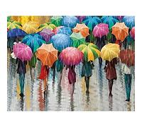 Cekog Paint by Number for Adults,DIY Paint by Numbers Canvas Oil Painting Kits for Kids or Beginner with Brushes Acrylic Pigment Drawing Home Wall Decoration Gifts Rainy Day Scenery 24x30in Framed