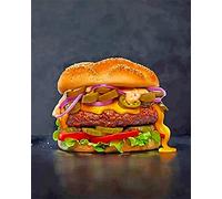 Cekog Paint by Number for Adults,Hamburger Food DIY Canvas Oil Painting Set,Acrylic Painting by Numbers for Kids Adults Beginner Paint by Numbers for Home Wall Decor Gifts(Framed) 20x26in