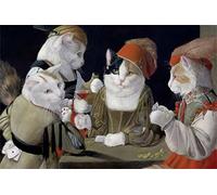 Cekog Paint by Number for Adults,Noble Cat DIY Canvas Oil Painting Set,Acrylic Painting by Numbers for Kids Adults Beginner Paint by Numbers for Home Wall Decor Gifts(Without Frame) 16x20in