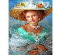 Cekog Paint by Number for Adults,Noble Girl DIY Canvas Oil Painting Set,Acrylic Painting by Numbers for Kids Adults Beginner Paint by Numbers for Home Wall Decor Gifts(Framed) 20x26in