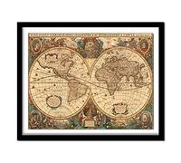 Cekog Paint by Number for Adults,World Map DIY Canvas Oil Painting Set,Acrylic Painting by Numbers for Kids Adults Beginner Paint by Numbers for Home Wall Decor Gifts(Framed) 24x30in