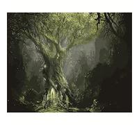 Cekog Paint by Numbers Fantasy Tree,DIY Paint by Numbers Kits for Adults Kids,Canvas Oil Painting Paint by Numbers with Brushes and Acrylic Pigment Arts Craft for Home Wall Decoration 24x30in Framed