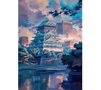 Cekog Paint by Numbers Kit for Adults Beginners,Classical Palace Scenery Paint by Number Kits on Canvas,DIY Easy Acrylic Pigment Drawing Paintwork Arts Crafts for Home Wall Decor 18x24in(Frameless)