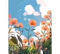 Cekog Paint by Numbers Kit for Adults Beginners,Flower Plants Paint by Number Kits on Canvas,DIY Easy Acrylic Pigment Drawing Paintwork Arts Crafts for Home Wall Decor 18x24in(with Frame)