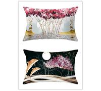 Cekog Scenic Deer Dolphin Cushion Cover,Set of 2 Lumbar Pillow Covers 70x90cm Outdoor Decorative Rectangle Throw Pillow Covers with Invisible Zipper Cushions Covers for Bedroom Sofa Décor 28x36in