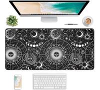 Cekog XXL Large Mouse Mat 39.4x19.7x0.12 inch Gaming Mouse Pad,Sun Moon Extended Mouse Pad,Desk Protector Mat with Anti-Slip Base,Mousepad Improved Precision and Speed for Home Office Gaming Room