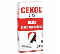 CEKOL C-45 White Gypsum Filler Smoothing Compound, 20kg Bag