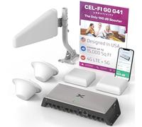 CEL-FI GO G41 | Mobile Phone Signal Booster for Home | 4G, 5G, EE, Three, O2, and Vodafone | Up to 15,000 Sq Ft Coverage | 100 dB Cell Phone Signal Booster | Ofcom Approved | 2 Antenna Kit