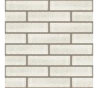 Celadon Gloss Tiles Brick 3D Effect Tiling On a Roll Wallpaper Holden Decor Off White One Size
