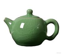 Celadon Teapot,Jade Green Porcelain Teapot,Kungfu Tea Utensil,Tea Ceremony,4 Optional Colors,龙泉青瓷茶壶 (Plum Green(Hacking Pieces))