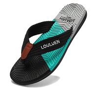CELANDA Flip-On Toe Separator Men's Flip Flops Beach Shoes Shower Slippers Leisure Toe Post Mules Beach Sandals 35-45 EU, A Black, 11 UK