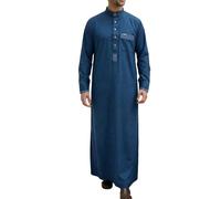 Celanisai Men's Kaftan Short Summer Islam Muslim Print Robe Cotton Linen Colourful Arabic Islamic Clothing Indian Muslim Africa Dubai Kaftan for Men Plus Size Monk Robe Thobe