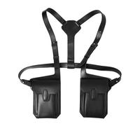 Celanisai Shoulder Bags Shoulder Holster Bag Men's PU Leather Strap Anti-Theft Hidden Underarm Shoulder Bag Western Cowboy Retro Outdoor Double Shoulder Bag Armpit Bag, S Black, One Size
