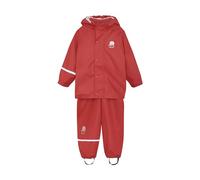 CeLaVi Basic Rainwear Set-Solid PU Rain Jacket, Baked Apple, 8-9 Jahre