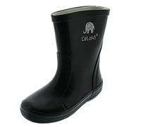 CeLaVi Unisex Adults’ Basic Wellies-Solid Rain Boot, Black, 6 UK