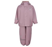 Celavi Unisex Basic Rainwear Set-Solid PU Rain Jacket, Purple, 150 cm