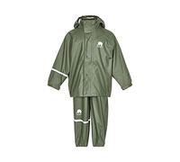 Celavi Unisex Basic Suit Solid Raincoat, Green (Army), 80 cm