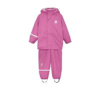 Celavi Unisex Basic Suit Solid Raincoat, Real Pink, 120 cm