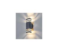 CELAVY Outdoor Wall Lights Mains Powered Outside Up Down Lights, IP65 Waterproof LED Porch Front Door Light, Square GU10 External Modern Lighting Exte