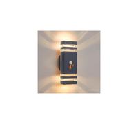 CELAVY Up Down Outside Lights with Motion Sensor, PIR Outdoor Wall Light Mains Powered, IP65 Square Front Door Porch Light Electric, GU10 Modern LED E