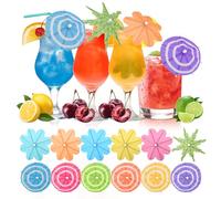 Celblisora 150 PCS-3 Styles Cocktail Umbrellas Picks,Mini Drink Umbrella Hawaiian Toothpicks,Tiny Paper Parasol for Drink Garnish,Decoration,Beverage Sticks,Cupcake Topper