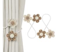 Celblisora 2 Pack Flower Curtain Tiebacks,Boho Straps,Elegant DIY Holdbacks,Decorative Curtain Ties for Bedrooms,Children's Rooms And Country Style Decor