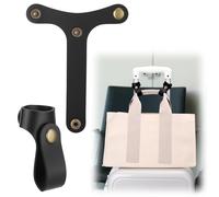 Celblisora 2-piece leather luggage strap for carry-on baggage, travel strap for luggage, bungee straps for securing bags, trolley strap for attaching carry bags