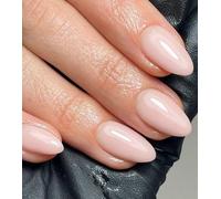 Celblisora 30 Pcs Press on Nails Short Soft Pink Almond False Tips Glossy Reusable Fake Stick on Nails Kit for Women