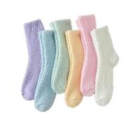 Celblisora 6 Pairs of Fluffy Socks for Women, Fluffy Sleeping Socks That Don't Shed, Warm Fluffy Socks, Christmas Socks, Thick Winter Socks, House Socks