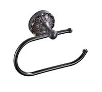 Celbon Oil Matte Black Toilet Paper Holder Wall Mounted 18.5cm/7.28'' Antique Brass Tissue and Towel holder for Bathroom or Kitchen Room Vintage Design