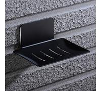 Celbon SUS 304 Stainless Steel Soap Dish 3M Self-Adhesive Black Finish Modern Soap Holder for Bathroom…