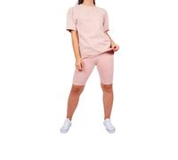 celebmodelook Womens Oversized Plain T-Shirt Cycling Short 2 Pcs Set Ladies Gym Sports Active Loungewear Co-ords Suit