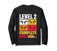 Celebrate 2nd Wedding Anniversary Vintage Level 2 Complete Long Sleeve T-Shirt