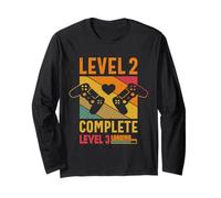 Celebrate 2nd Wedding Anniversary Vintage Level 2 Complete Long Sleeve T-Shirt