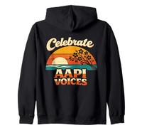 Celebrate AAPI Heritage Month - Asian American Voices Pride Zip Hoodie