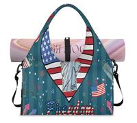 Celebrate American Fneedom Sports Duffel Bag for Women Men Weekend Overnight Bag with Shoe Compartment Shoulder Tote Luggage Bag for Yoga Gym Travel