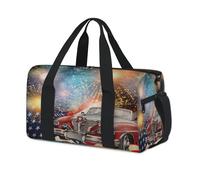 Celebrate American Independence Day Sports Duffel Bag Weekend Overnight Bag Tote Holdall Casual Travel Gym Duffel Bags for Kids Girls Boys Women Men