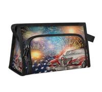 Celebrate American Independence Day Travel Toiletry Bag for Women Men Girls Boys Multifunctional Makeup Pouch Bag Wash Toiletries Cosmetic Organizer Shower Bag
